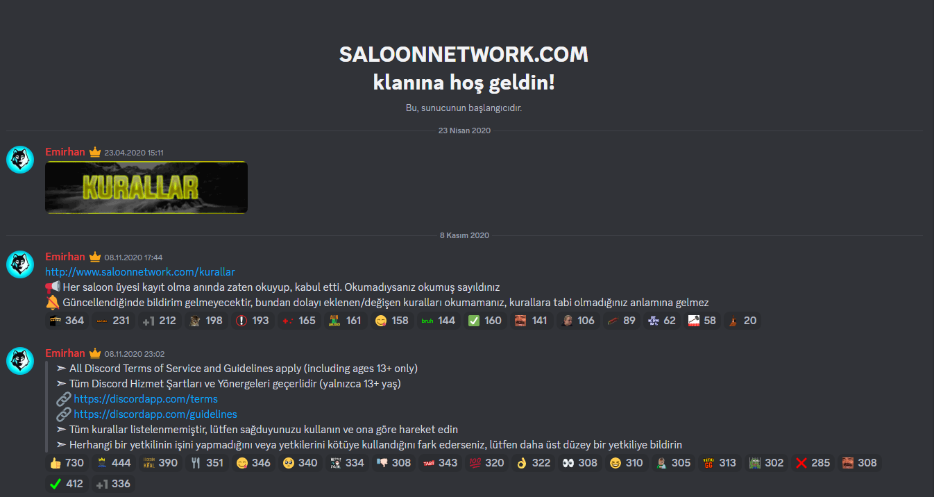 Minecraft Discord Sunucusu Saloon Network Minecraft Discord Sunucusu Saloon Network