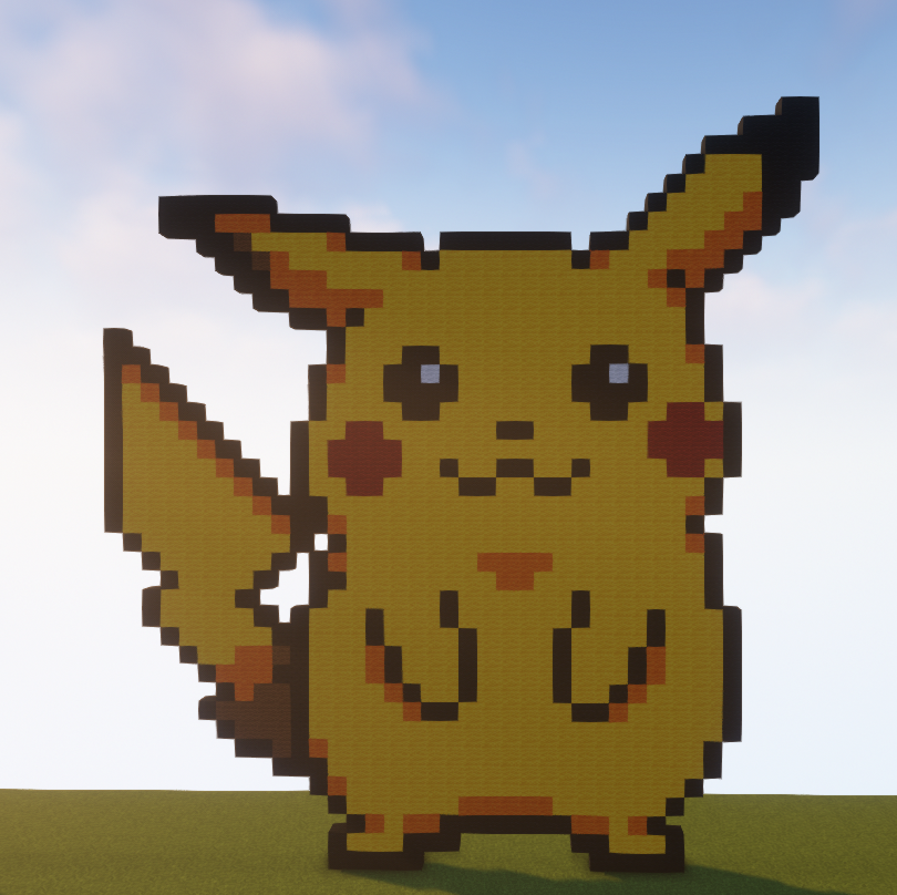 Minecraft Pikachu Pixel Art Pikachu Pixel Art