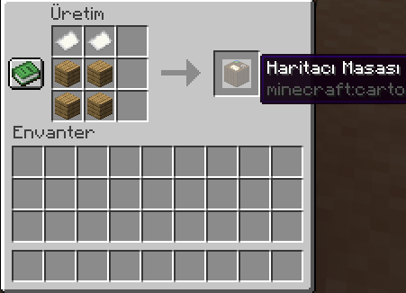 Minecraft Haritacı Masası Yapımı Minecraft Haritacı Masası Yapımı