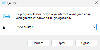 AppData Açma