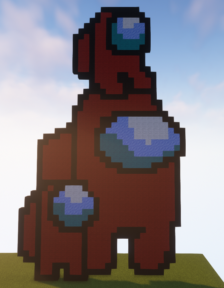 Minecraft Among Us Pixel Art Among Us Pixel Art